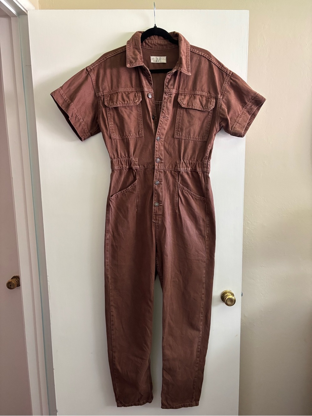 We The Free Utility Short-Sleeve Jumpsuit in Rust